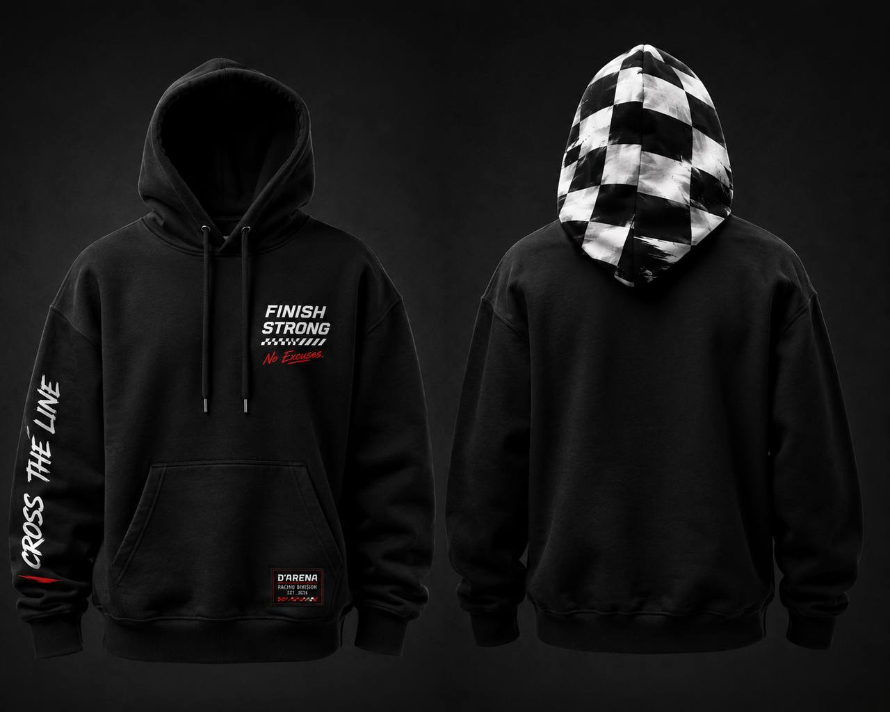 BlueDrip™ Finish Strong Racing Tracksuit – Premium Checkered Edition