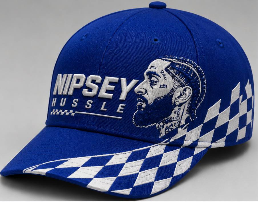 The Marathon Blue Checkered Snapback – Nipsey Hussle Tribute Edition